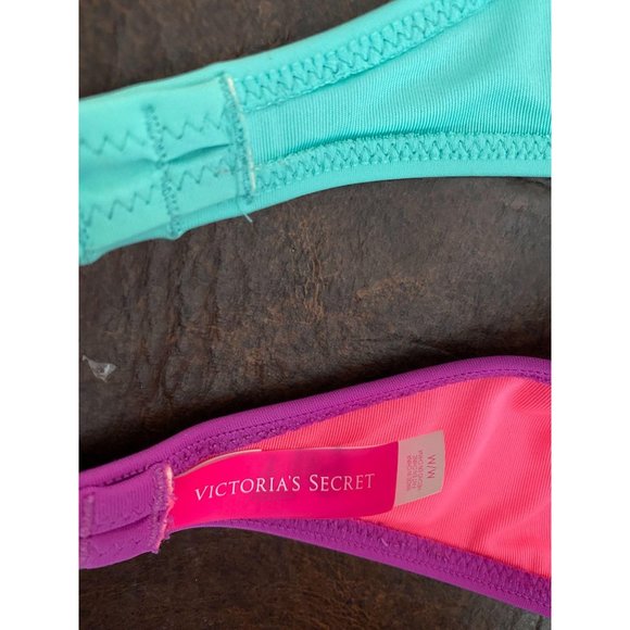 "2" VS padded strapless bikini tops Fushia and sea - Picture 2 of 4